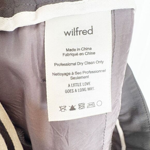 WILFRED x ARITZIA Darontal Pant Dark Grey Elastic Waist Cropped Women’s Size 4 - Picture 8 of 9